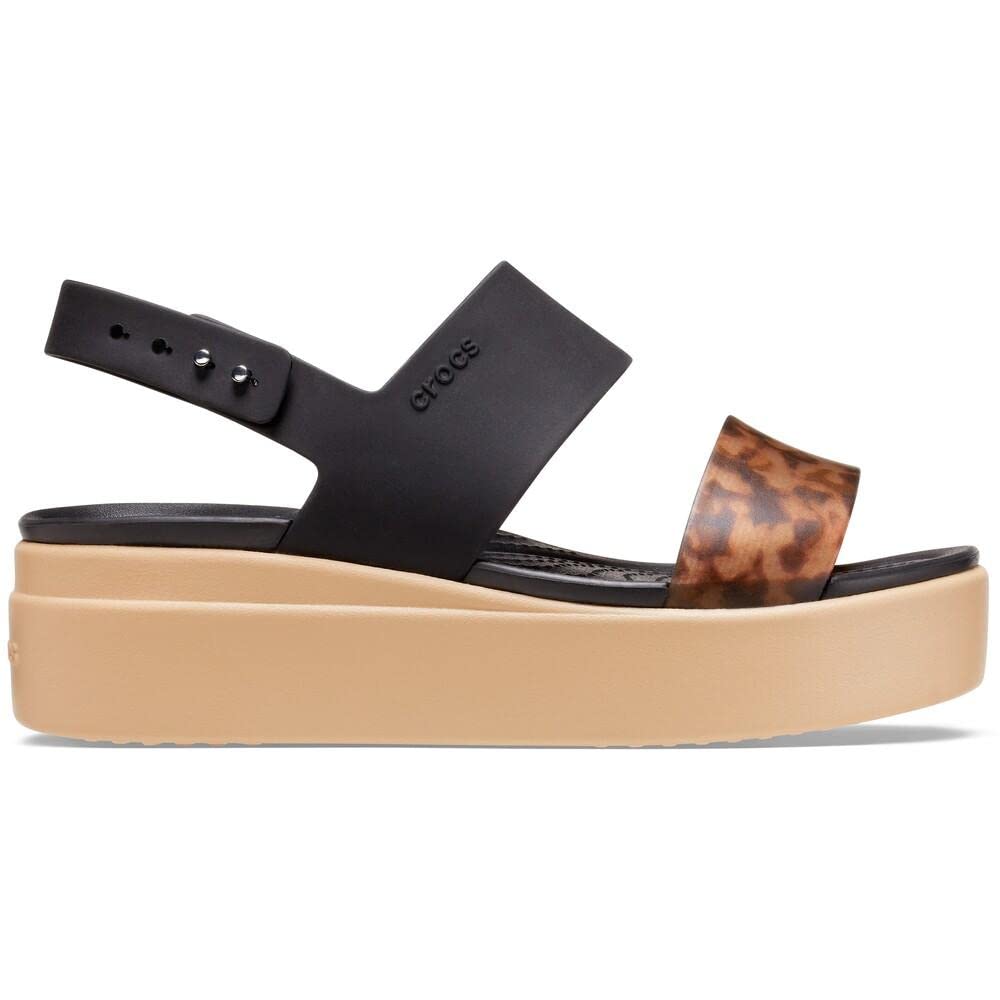 Crocs Brooklyn Low Wedge, Flip Flops Women, Black Multi, 37/38 EU