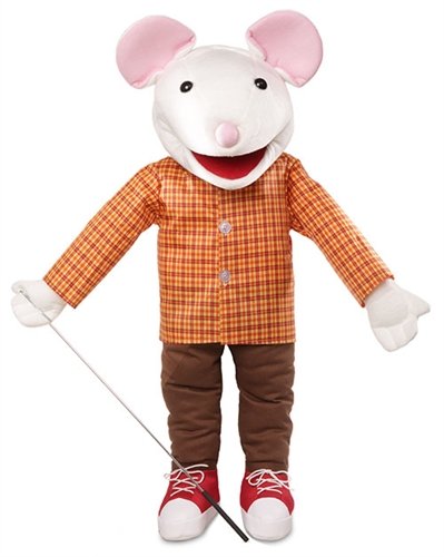 25" Mouse w/Sneakers, Full Body, Ventriloquist Style, Animal Puppet