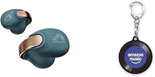JVC Kenwood Victor HA-NP1T-A Wireless Earbuds, Bluetooth Ver.5.3, Open-Ear, Ear Cuff, App Compatible, Multi-Point, Total 24 Hours of Playtime, Microphone, Small, Lightweight, Waterproof, Sound Access, Teal Blue + [Amazon.co.jp Exclusive] [The Music] Keychain, Music Keychain, Blue