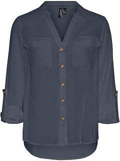 VERO Moda Women's Vmbumpy L/S Shirt New Noos Blouse (Pack of 1)