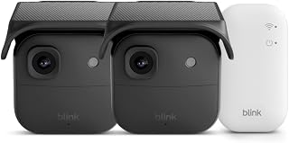 Blink Solaris 2K+ (newest model) — Solar-powered battery smart security camera, wireless fixed solar panel, 2K video, Sync Module Included — 2 camera system (Black)