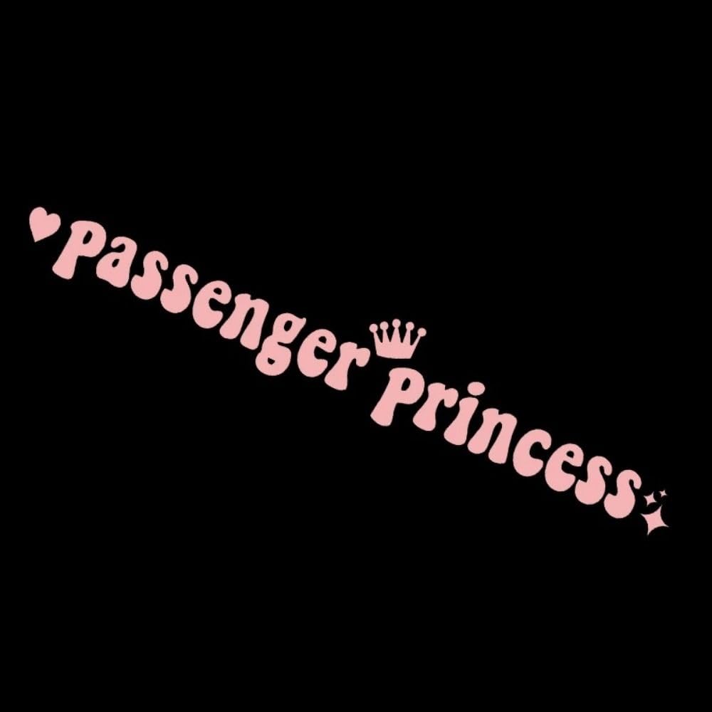 Passenger Princess Decal Self Adhesive Easy Install Funny Car Mirror Decoration 