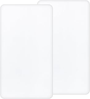 Yukkidds Next to Me Crib Sheets 83x50 cm Fitted 2 Pack Bedside Crib Sheets | Soft Breathable Microfiber, Compatible with Chicco Next2Me Mattress Cover, 360° Snug Fit Elastic Edges, White