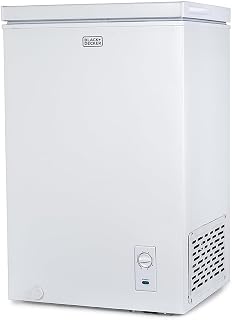 BLACK+DECKER 2.0 Cu. Ft. Compact Chest Freezer, BCFK206, White | Deep Freezer Holds Up To 70 Lbs. of Frozen Food, Removable Storage Basket, Mechanical Temperature Control, Manual Defrost