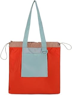 Drawstring Tote Bag Large Capacity Lightweight Colorful Foldable Creative Shopping Bag