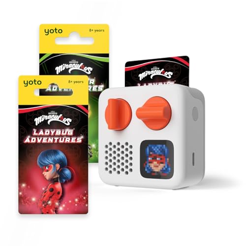 YOTO Mini (2024 Edition) + Miraculous Ladybug & Cat Noir Bundle, Ages 6+ | MP3 p