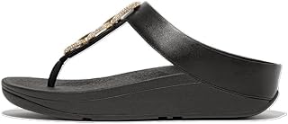 Fitflop Women's Thin Leather Sandals with Crystal Chain