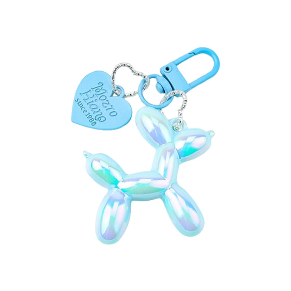 Adorable Keychain - Cute Balloon Dog Design with Six Color Options, Durable Resi
