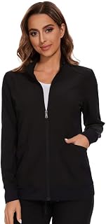 COZYFIT Scrub Jackets for Woman, Zip Front Nurse Jacket | 4-Way Stretch Fabric, Nurse Jacket Layer, Easy Care, For Clinics, Long Shifts, Workwear Layering, Daily Uniforms
