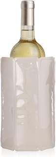 Vacu Vin Wine Cooler Sleeve – Wine Chiller for a Bottle – 1 Pack – Sand | Wine bottle chiller, cools wine in 15 minutes, reusable cooling gel sleeve, fits 750ml to 1L bottles, no ice, portable