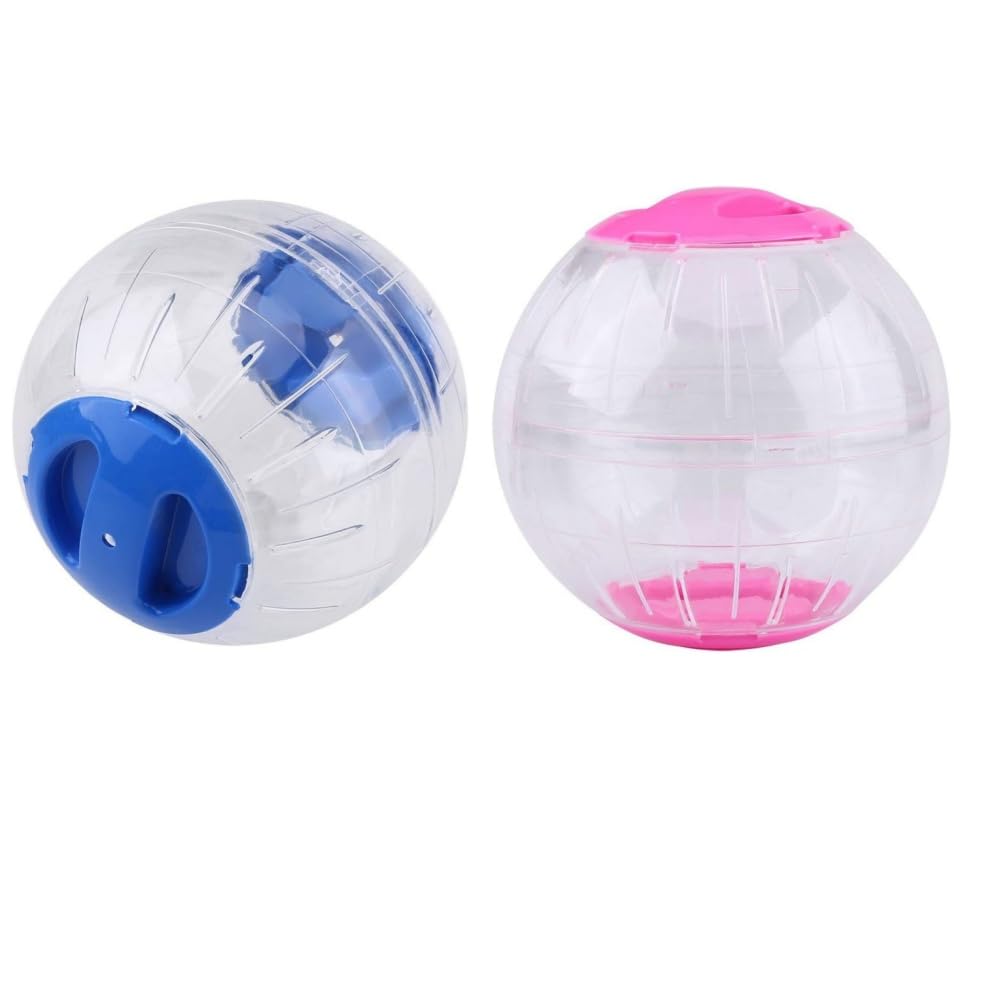 HIDOSNG Hamster Exercise Ball，2Pcs Clear Dwarf Running Ball Portable Hamster Car
