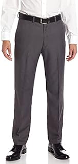 Haggar Men's Cool 18 Stria Hidden Expandable Waistband Plain Front Pant