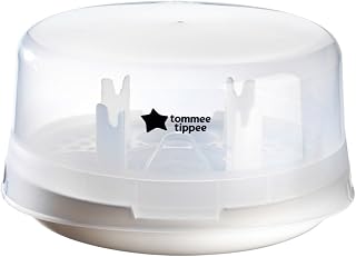 Tommee Tippee Microwave Steam Baby Bottle Steriliser 4-Minute Cycle | Kills 99.9% of Bacteria, Suitable for Baby Bottles, Soothers and Feeding Accessories