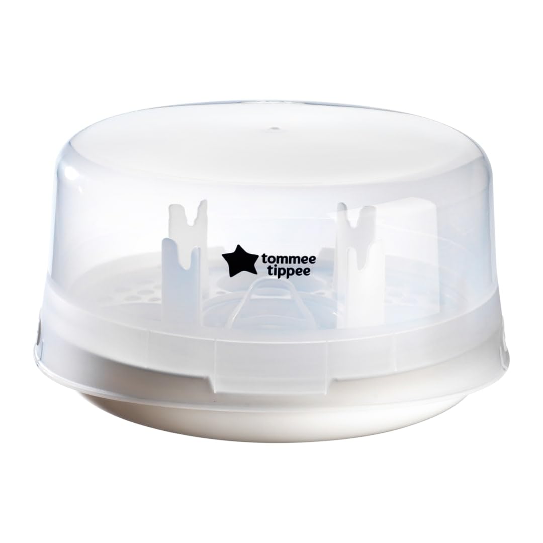 Tommee Tippee Microwave Steam Baby Bottle Steriliser 4-Minute Cycle | Kills 99.9