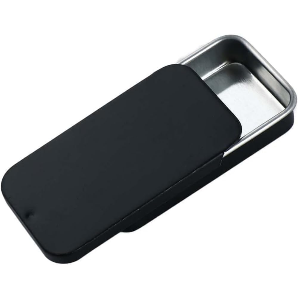 Small Metal Box, Mini Iron Box Tinplate Push Candy Pill Cases Bins Jar Food Cont
