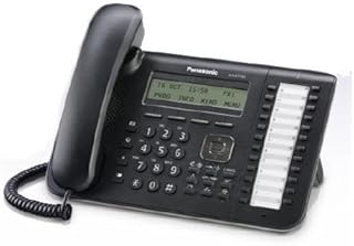 Panasonic KX-NT543 Black 3-Line Backlit LCD IP Phone w/24 Buttons (Renewed) | IP business phone with 24 programmable buttons and backlit LCD display.