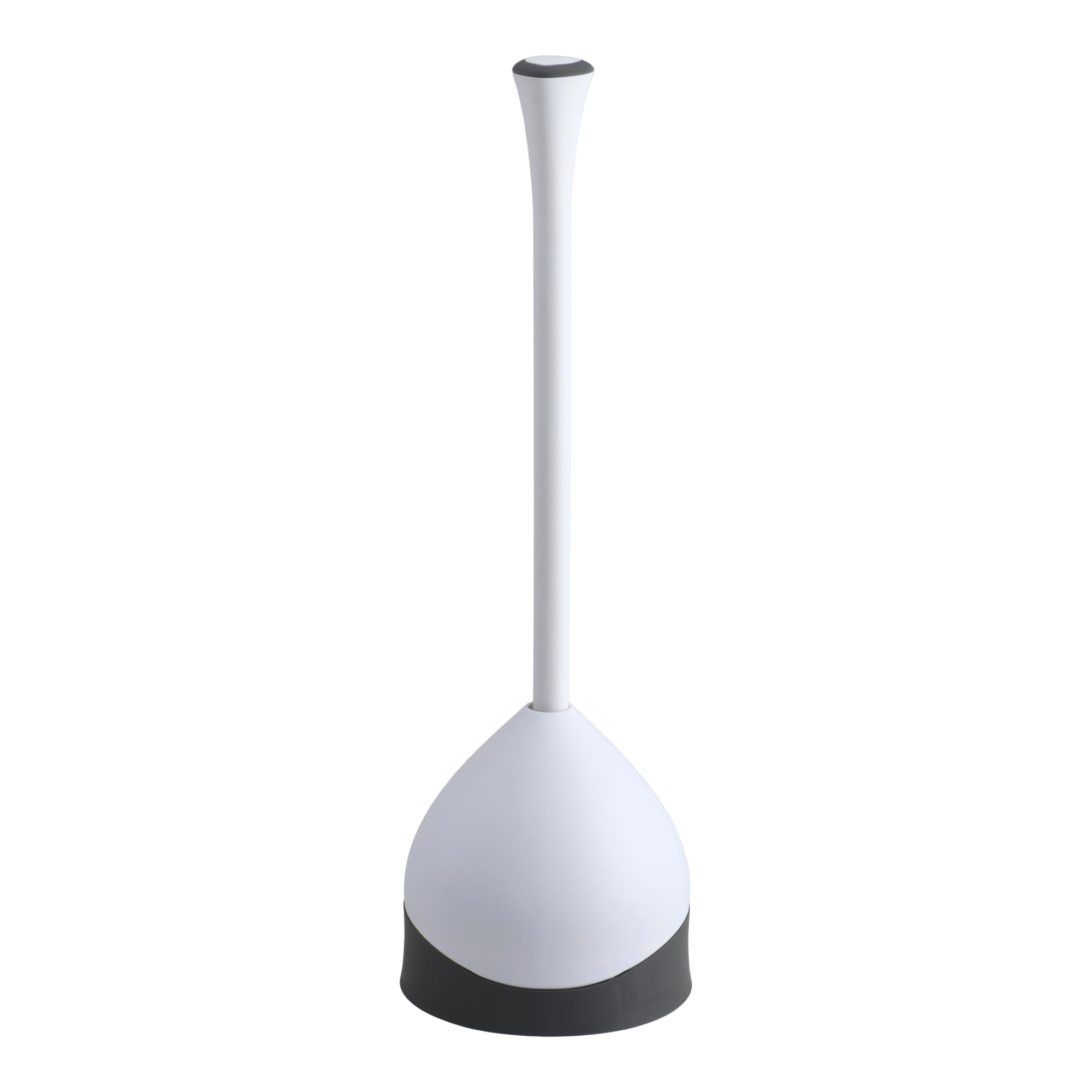 Clorox Toilet Plunger with Hideaway Holder Caddy Heavy-Duty Compact Design with 
