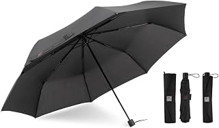 Ogawa 53260 Folding Umbrella, Large Size, Men's, Black, Durable, Super Water Repellent, Thick Band, Easy to Assemble, Storage Case, 27.6 inches (70 cm), 8 Ribs, Japanese Brand Comet (SUI)