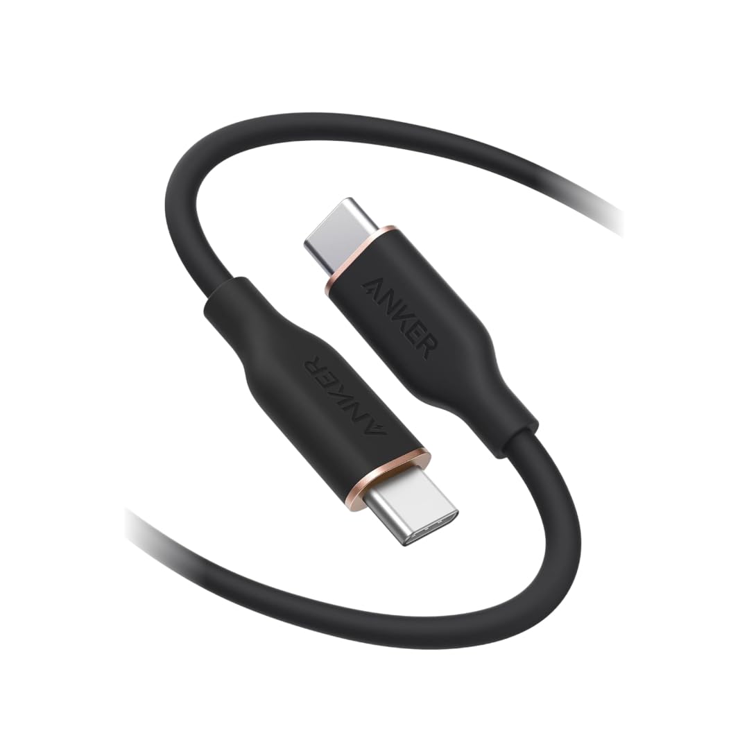 Anker PowerLine III Flow USB-C & USB-C Cable (6ft Midnight Black) | type-c usb-c
