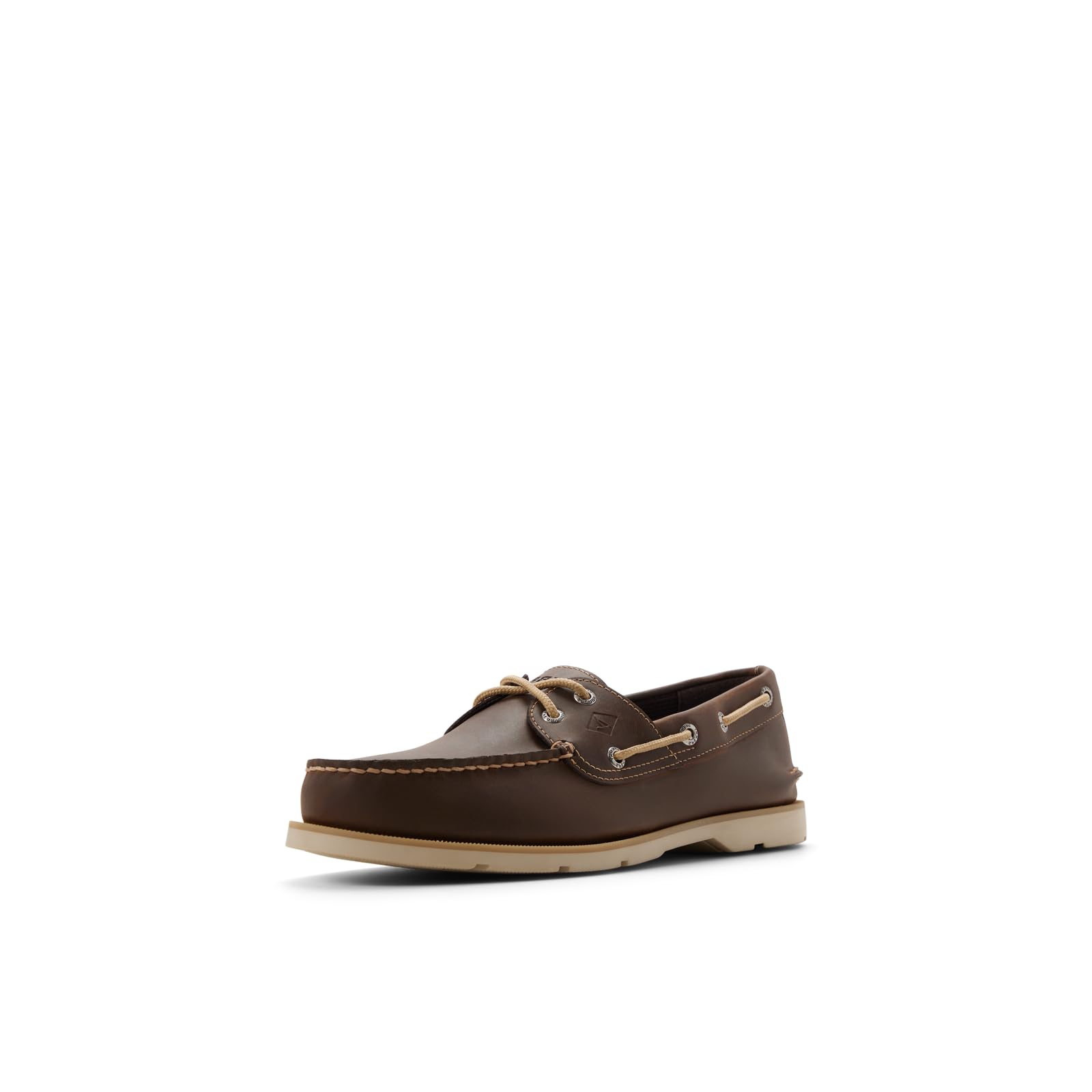 Sperry Men's Leeward 2-Eye Leather Boat Shoe, Dark Brown, 10.5