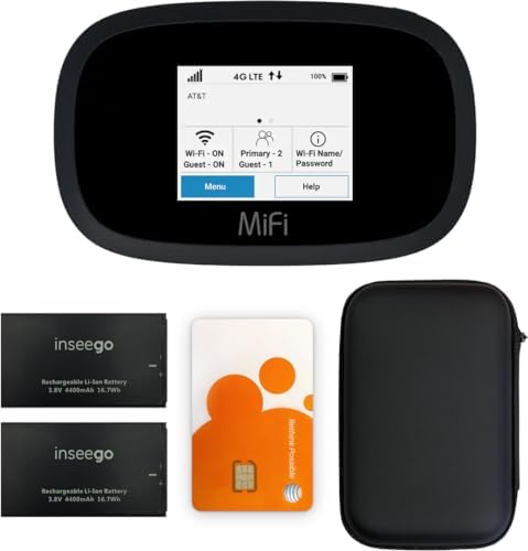 AT&T Wireless Hotspot Pocket WiFi 4G LTE MiFi 8000, Free VPN Mobile Hotspot for 