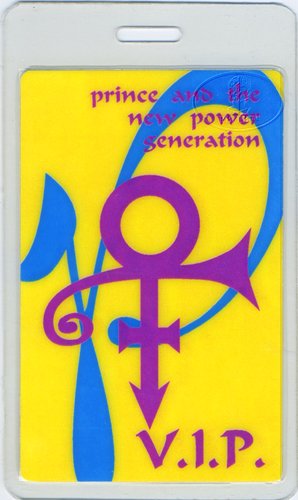 Prince 1990 New Power Tour Laminated Backstage Pass VIP