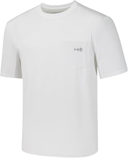 BASSDASH Men’s UPF 50+ Performance Short Sleeve Pocket T-Shirt UV Sun Protection Fishing Hiking Kayaking Sports Shirts