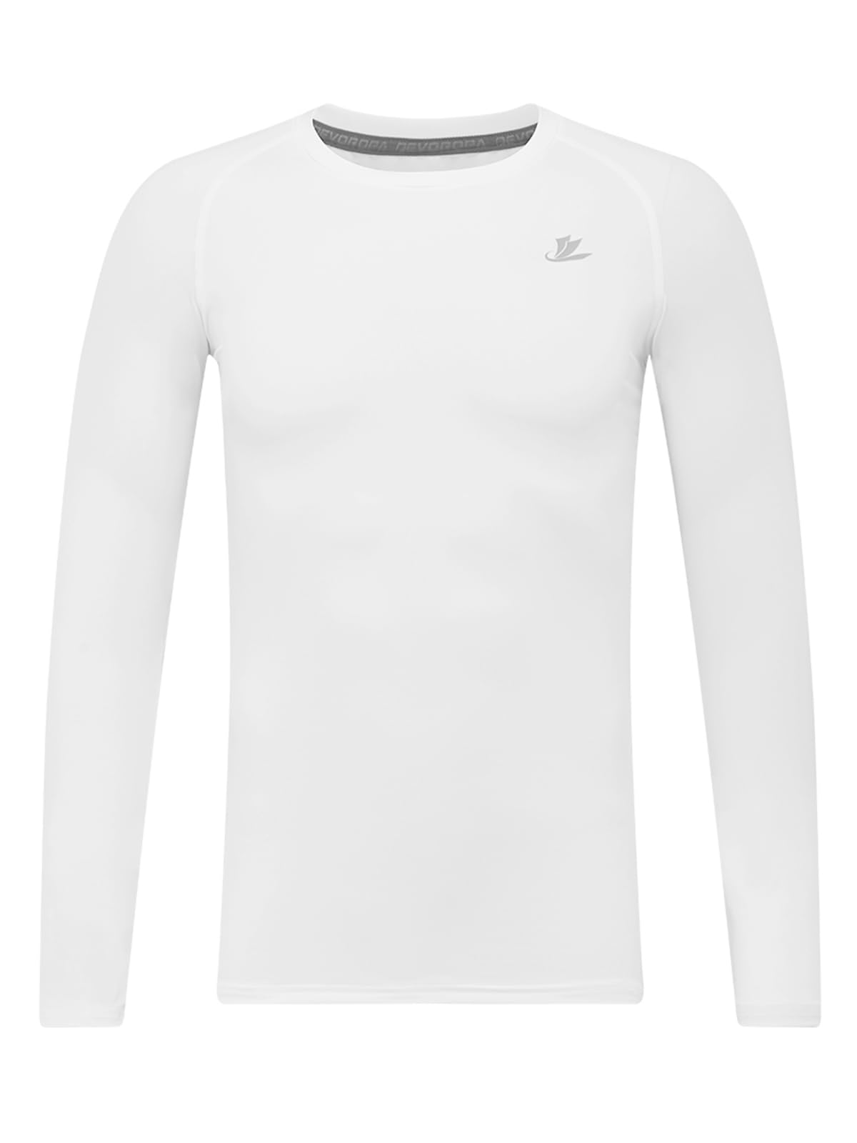 DEVOROPA Youth Boys Compression Shirt Long Sleeve Baseball Undershirt Kids Quick
