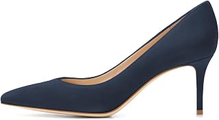 EDEFS Spitzenzehen Slip On Pumps 6cm Kittenabsatz & Lackleder Elegante Berufs & Brautschuhe für Bürofeiern