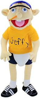 Jeffy Puppet, 60CM Funny Puppets Toy, Jeffy Family Puppets for Boys and Girls, Soft Plush Toy for Birthday, Christmas, Halloween Party, Yellow