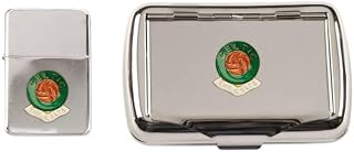 Football Polished Chrome Tobacco Tin and Stormproof Petrol Lighter Celtic