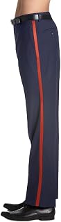 Men's Tuxedo Pants Tux Pant Flat Front Satin Band Stripe Solid Colors
