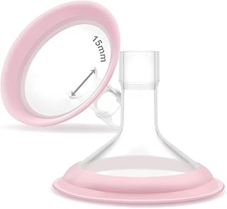 15mm Maymom MyFit Shields, Pano Series; Compatible with Medela Breast Pump- PersonalFit, Freestyle, Harmony, Maxi, Freestyle Flex Connector; Connect to Maymom Widemouth/Narrow Connector, 2pcs