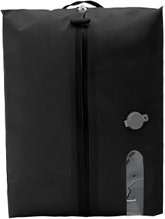 Reusable Vacuum Bags for Travel, Waterproof, Space Saving, Compression Bags for Luggage, Suitcases (Black with Window)