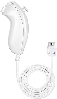 NC Nunchuck Controller Joystick Gamepad Replacement for wii Nunchuck Controller, Compatible with Nintendo Wii & Wii U Video Game Gamepads (White 1PCS)