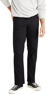Dockers Big & Tall Classic Fit Jean Cut All Seasons Tech Pants for Men, Black/White, 38W / 36L