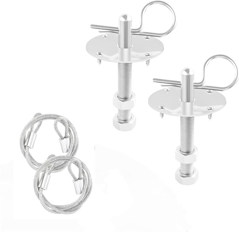 Car Hood Pins Kit, Stainless Steel Engine Hood Pin Plate Bonnet Lock Clip Kit Pi