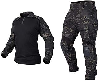 IDOGEAR Men G3 Assault Combat Uniform Set with Knee Pads Multi-camo Camouflage Tactical Airsoft Hunting Paintball Gear