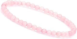 KIKILA 4mm Mini Gemstone Energy Bracelets Crushed Stone Beaded Bracelet Natural Stone Charm Beaded Small Couples Bracelets for Women