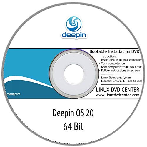 Deepin Linux 20 OS Live (64Bit) - Bootable Linux Installation DVD