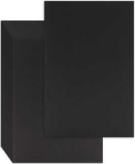 Wooqu 25Pcs Book Board Chipboard, for Book Binding(Black,5.5x8.5Inch 80PT) | Recycled Paper Pulp, High Stiffness & Smooth Surface Binders Board, Box Packaged, Ideal for Book Cover & DIY Craft