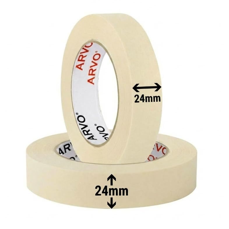 ARVO Masking Tape for Painting – 24 mm x 50 m Decorators Painters Tape | Medium-