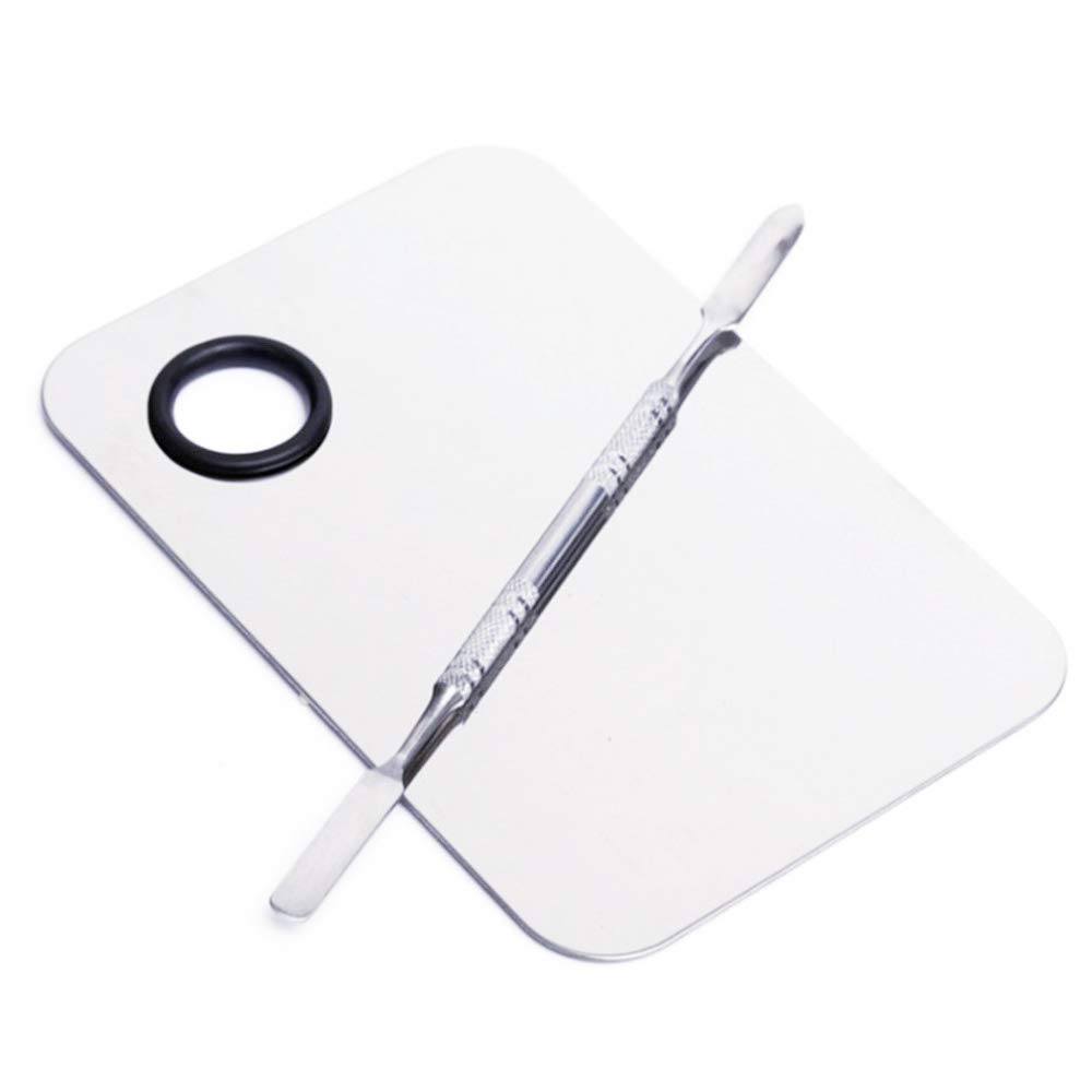 Stainless Steel Cosmetic Makeup Palette, Professional Cosmetic Mixing Makeup Pal