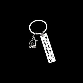 Music Note Keyring for Women Prayer Gift for Teacher Traveler