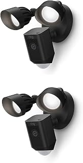 Ring Floodlight Cam Wired Plus | Outdoor Security Camera with 1080p HD Video, LED Floodlights, Siren, Wifi, Hardwired Installation | alternative to CCTV system | Works with Alexa, 2 Cameras