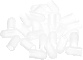 uxcell Lot de 88 embouts en silicone - 7 mm ID 13 mm de hauteur, ronds en caoutchouc élastique - Bouchons de vis souples et flexibles pour boulons de tube en métal, transparent