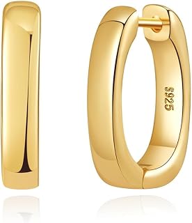 Orecchini da donna in argento Sterling 925, 15 mm, piccoli orecchini ad anello da donna, ipoallergenici e leggeri, regalo alla moda, adatti per l'uso quotidiano e per le feste
