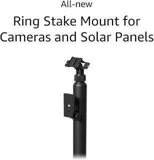Ring Stake Mount for Cameras and Solar Panels, Black