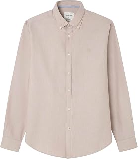 SPRINGFIELD Oxford Tencel Melange Shirt with Peach Shirt Men