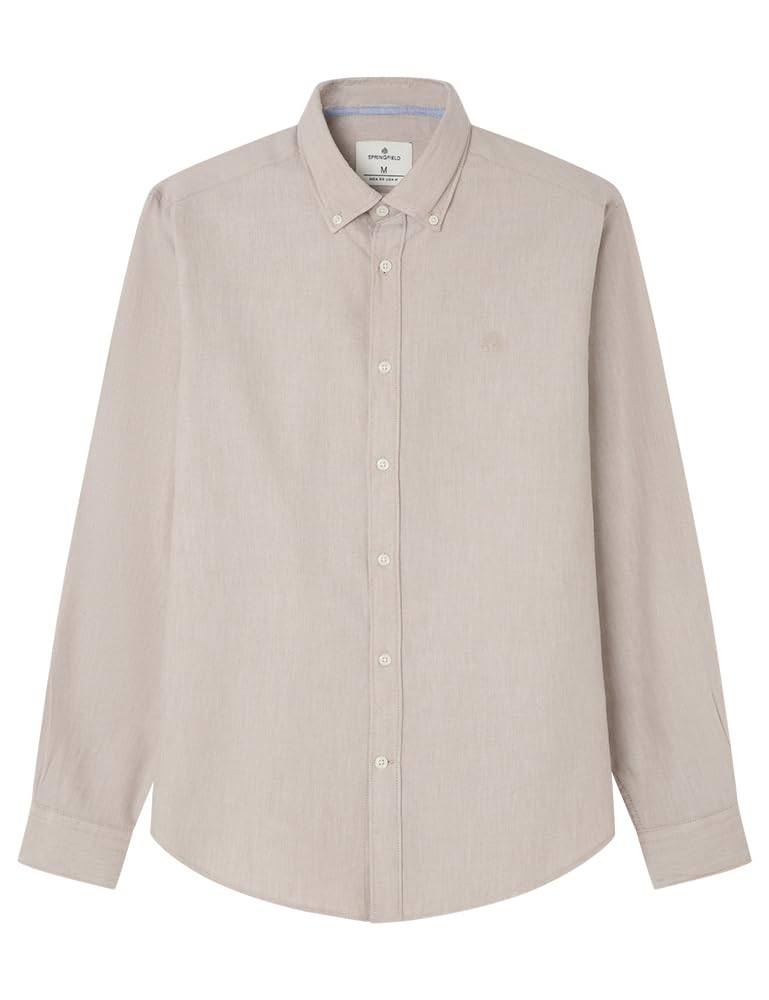 SPRINGFIELD Oxford Tencel Melange Shirt with Peach Shirt Men